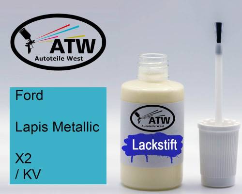 Ford, Lapis Metallic, X2 / KV: 20ml Lackstift, von ATW Autoteile West.